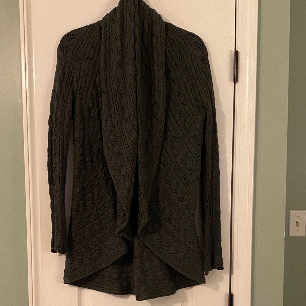 CAbi Navy Cable Knit Cardigan